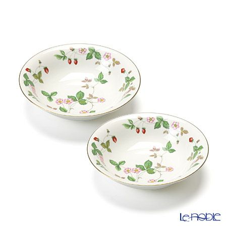 ウェッジウッド（Wedgwood） ワイルドストロベリー サラダソーサー 16cm ペア