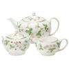 ウェッジウッド（Wedgwood） ワイルドストロベリー 3点セット（ティーポット、シュガー、クリーマー L）