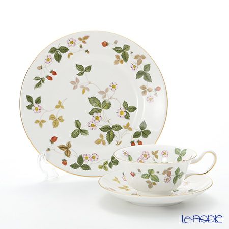 ウェッジウッド（Wedgwood） ワイルドストロベリー トリオセット（ピオニー）