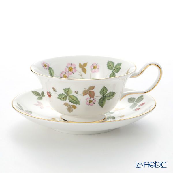 ウェッジウッド（Wedgwood） ワイルドストロベリー ティーカップ＆ソーサー（ピオニー）200ml ペア 【ブランドボックス付】