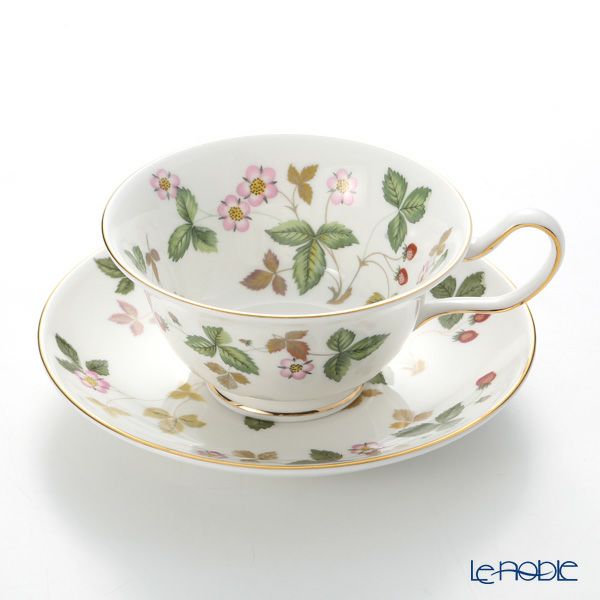 ウェッジウッド（Wedgwood） ワイルドストロベリー ティーカップ＆ソーサー（ピオニー）200ml ペア 【ブランドボックス付】