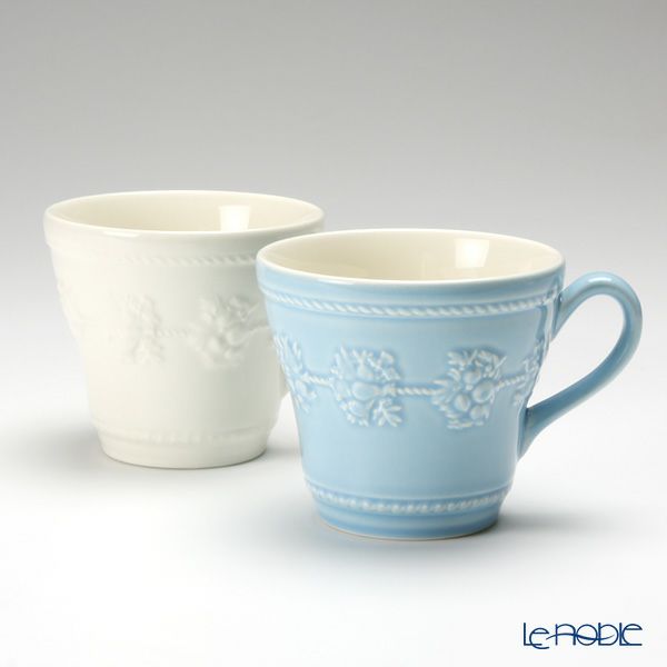ウェッジウッド（Wedgwood） フェスティビティ マグ 350ml（ブルー＆アイボリー） ペア