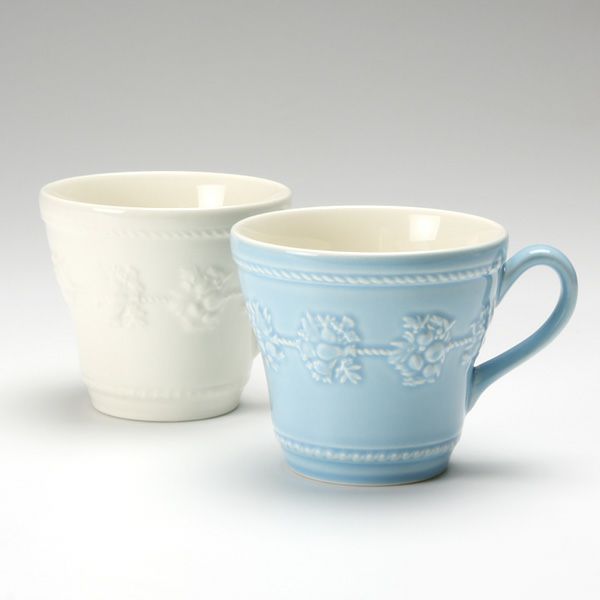 ウェッジウッド（Wedgwood） フェスティビティ マグ 350ml（ブルー＆アイボリー） ペア