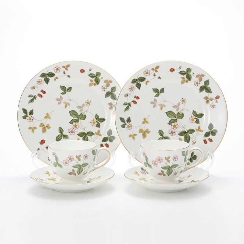 ウェッジウッド（Wedgwood） ワイルドストロベリー トリオセット（リー） ペア