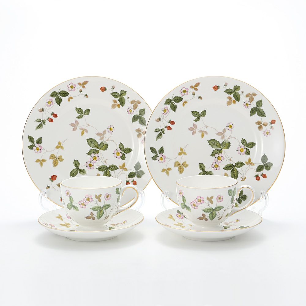 ウェッジウッド（Wedgwood） ワイルドストロベリー トリオセット（リー） ペア