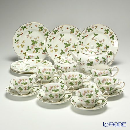 ウェッジウッド（Wedgwood） ワイルドストロベリー 23ピースセット（ピオニー・プレート 20cm）
