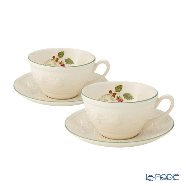 ウェッジウッド（Wedgwood） フェスティビティ ティーカップ＆ソーサー 160ml（ラズベリー） ペア 【ブランドボックス付】