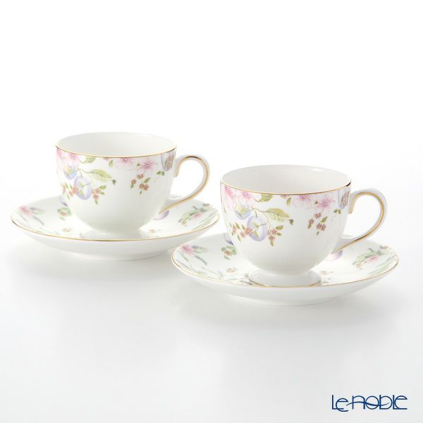 ウェッジウッド（Wedgwood） スウィートプラム ティーカップ＆ソーサー（リー）200ml ペア 【ブランドボックス付】