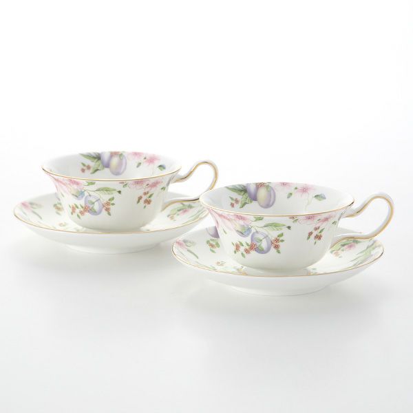 ウェッジウッド（Wedgwood） スウィートプラム ティーカップ＆ソーサー（ピオニー） 200ml ペア 【ブランドボックス付】