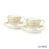 ウェッジウッド（Wedgwood） コロンビアゴールド ティーカップ＆ソーサー（リー） 200ml ペア 【ブランドボックス付】