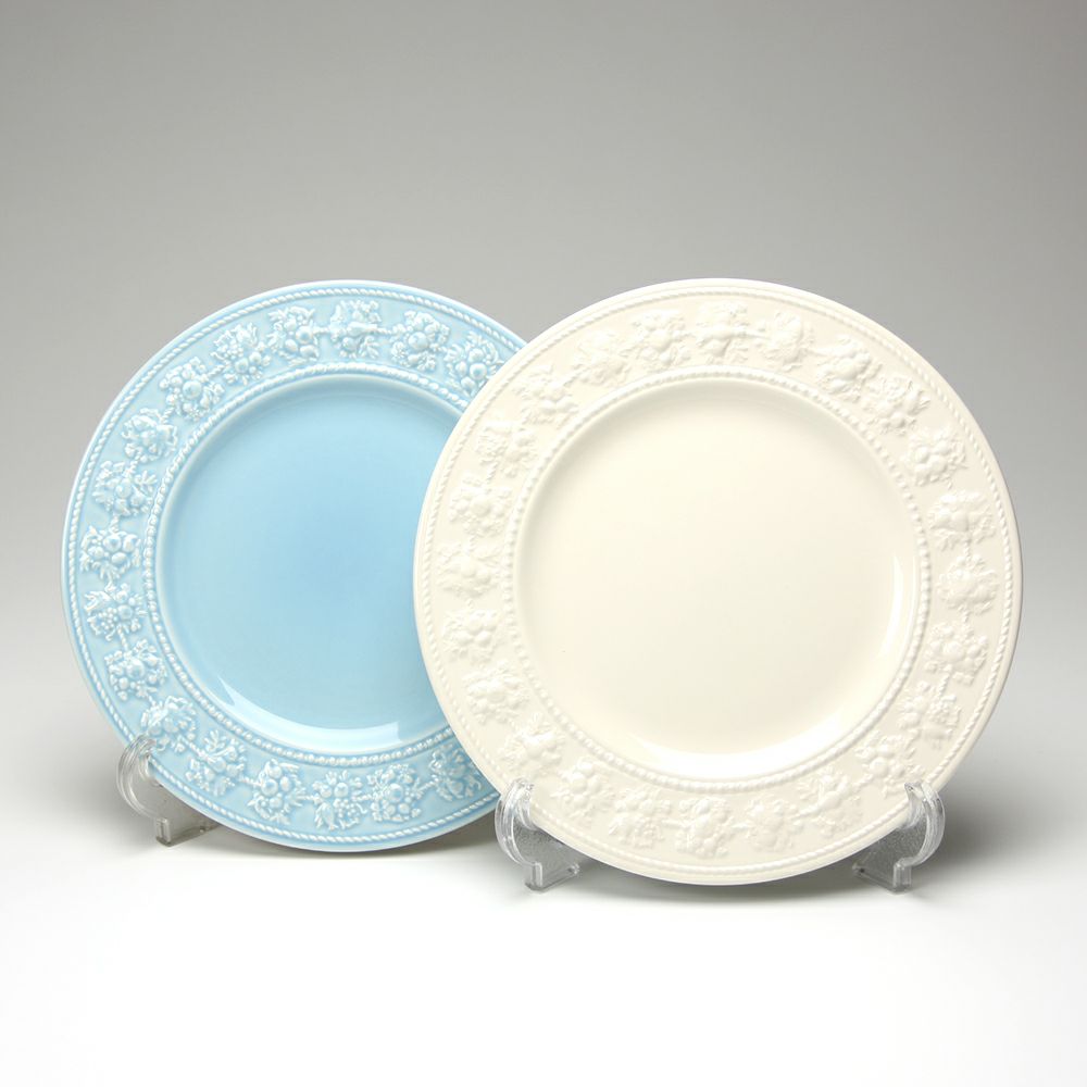 ウェッジウッド（Wedgwood） フェスティビティ プレート 27cm（アイボリー＆ブルー） ペア