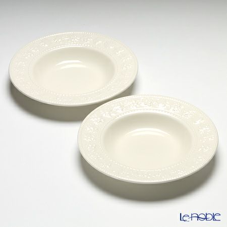 ウェッジウッド（Wedgwood） フェスティビティ スーププレート 22.5cm（アイボリー） ペア