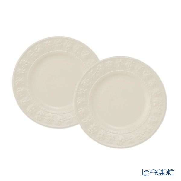 ウェッジウッド（Wedgwood） フェスティビティ プレート 21cm（アイボリー） ペア