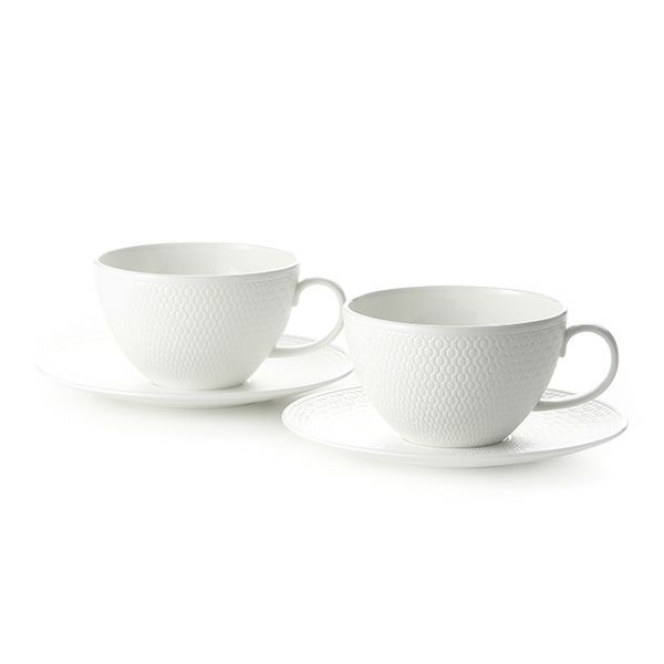 ウェッジウッド（Wedgwood） ジオ ティーカップ＆ソーサー 340ml ペア