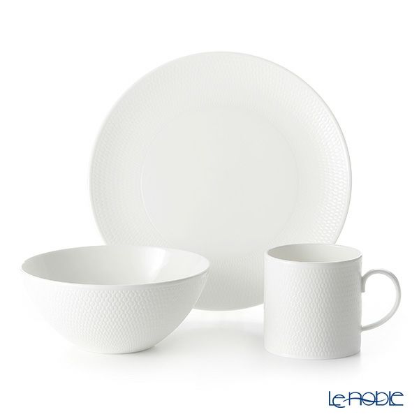 ウェッジウッド（Wedgwood） ジオ マグ 300ml ＆ プレート 24cm ＆ ボウル 16cm 3点セット
