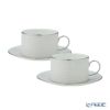 ウェッジウッド（Wedgwood） ジオ プラチナ ティーカップ＆ソーサー 250ml ペア