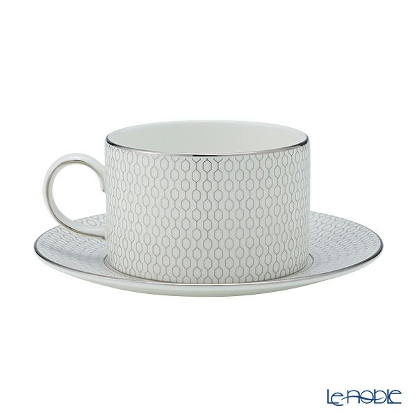 ウェッジウッド（Wedgwood） ジオ プラチナ ティーカップ＆ソーサー 250ml ペア