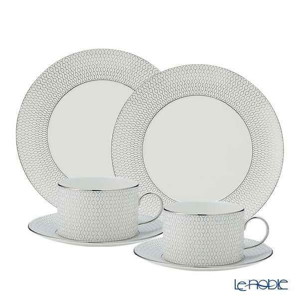 ウェッジウッド（Wedgwood） ジオ プラチナ トリオセット ティー ペア