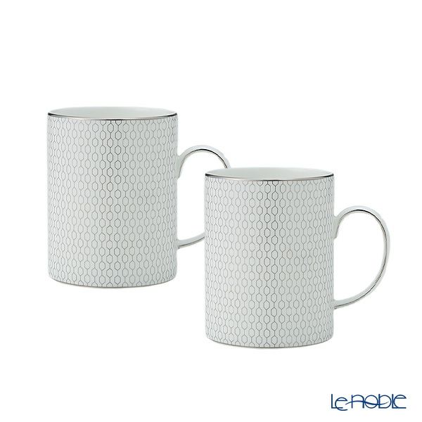 ウェッジウッド（Wedgwood） ジオ プラチナ マグカップ 350ml ペア