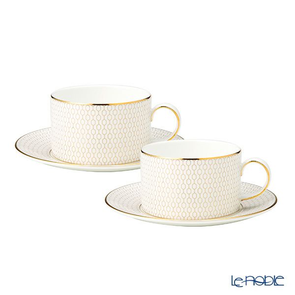 ウェッジウッド（Wedgwood） ジオ ゴールド ティーカップ＆ソーサー 250ml ペア