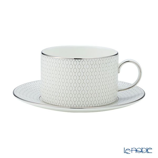 ウェッジウッド（Wedgwood） ジオ プラチナ ＆ ゴールド ティーカップ＆ソーサー 250ml ペア