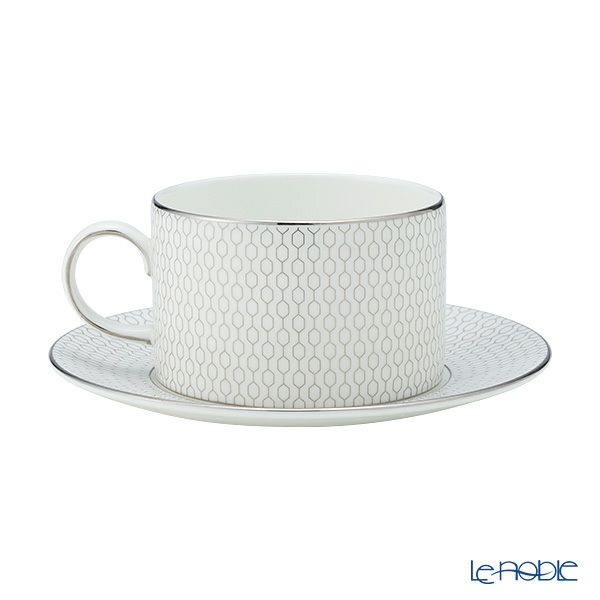 ウェッジウッド（Wedgwood） ジオ プラチナ ＆ ゴールド ティーカップ＆ソーサー 250ml ペア