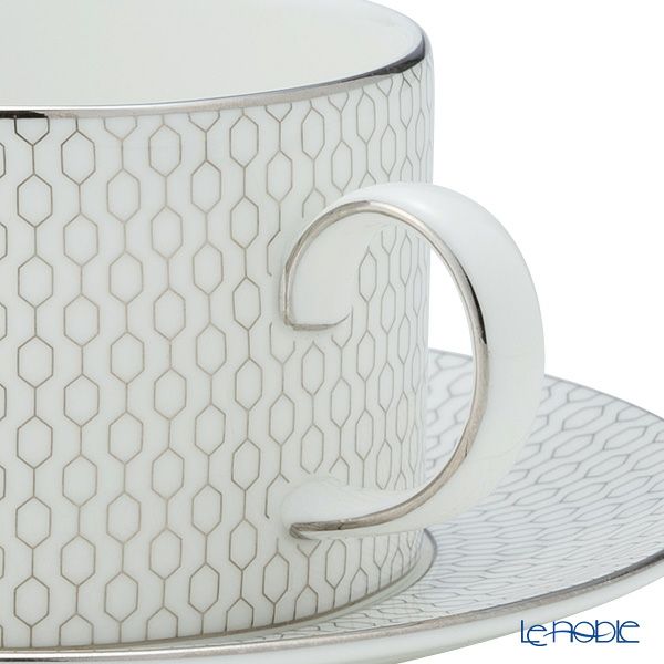 ウェッジウッド（Wedgwood） ジオ プラチナ ＆ ゴールド ティーカップ＆ソーサー 250ml ペア