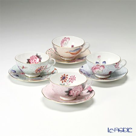 ウェッジウッド（Wedgwood） カッコー ティーカップ＆ソーサー 180ml 4客セット