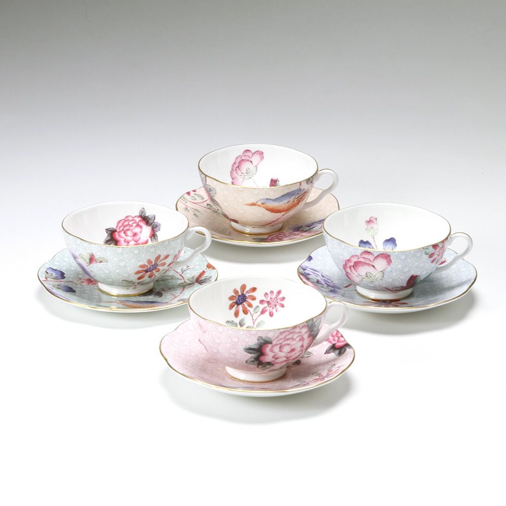 ウェッジウッド（Wedgwood） カッコー ティーカップ＆ソーサー 180ml 4客セット