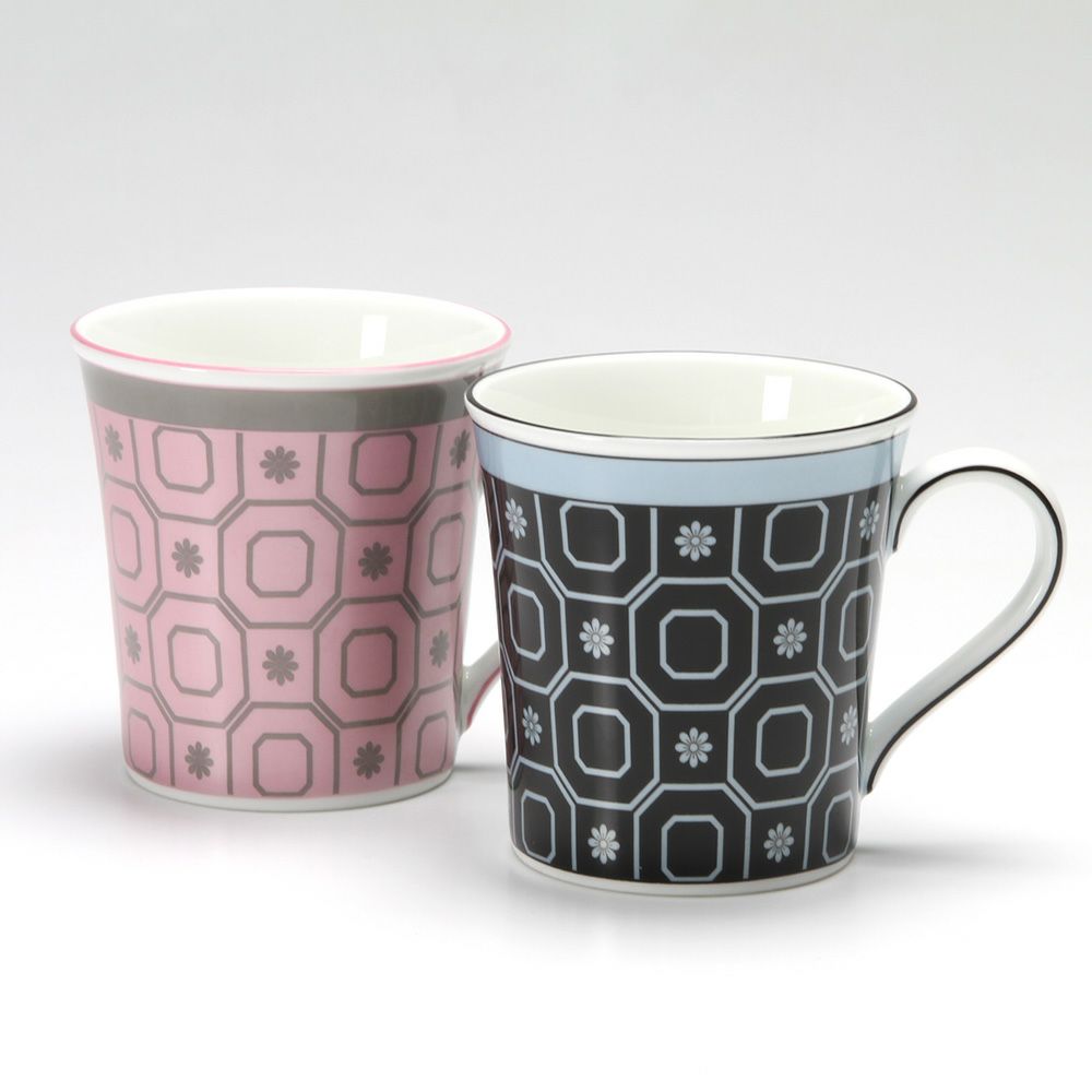 ウェッジウッド（Wedgwood） パラディオ マグ 300ml（ピンク＆ブルー） ペア
