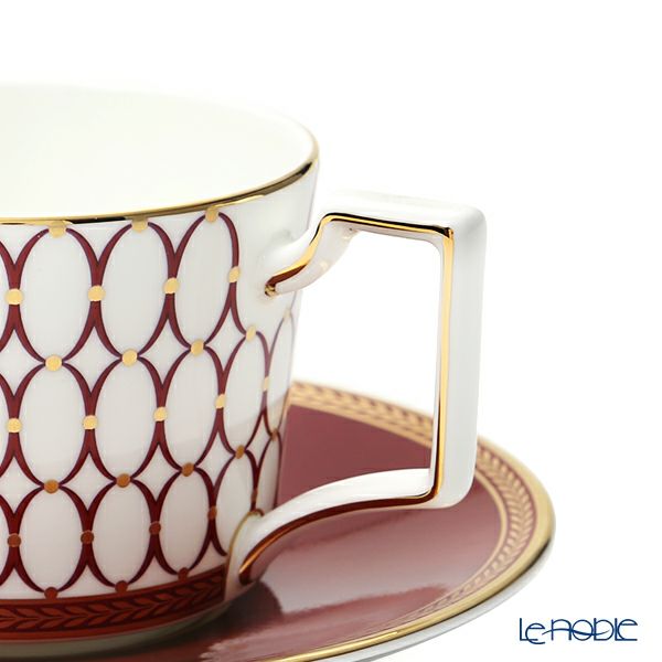 ウェッジウッド（Wedgwood） ルネッサンス ゴールド＆レッド ティーカップ＆ソーサー 250ml ペア
