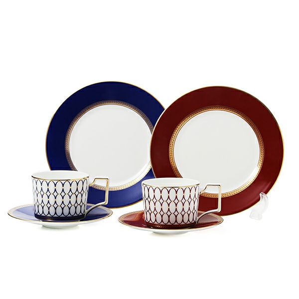 ウェッジウッド（Wedgwood） ルネッサンス ゴールド＆レッド トリオセット ペア