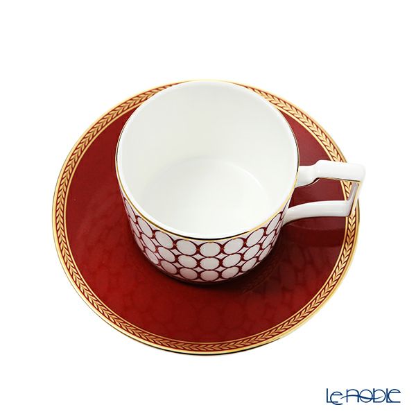 ウェッジウッド（Wedgwood） ルネッサンス レッド ティーカップ＆ソーサー 250ml ペア