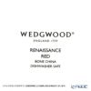 ウェッジウッド（Wedgwood） ルネッサンス レッド ティーカップ＆ソーサー 250ml ペア