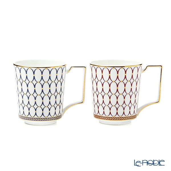 ウェッジウッド（Wedgwood） ルネッサンス ゴールド＆レッド マグカップ 300ml ペア