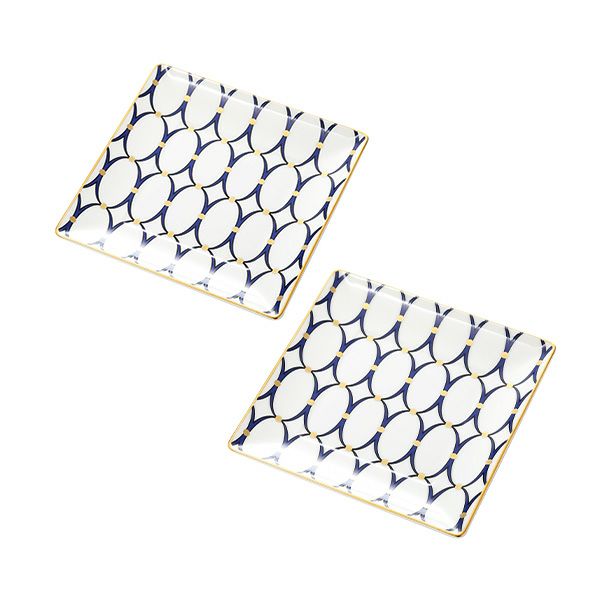 ウェッジウッド（Wedgwood） ルネッサンスゴールド スクエアトレイ／角皿 14.5cm ペア