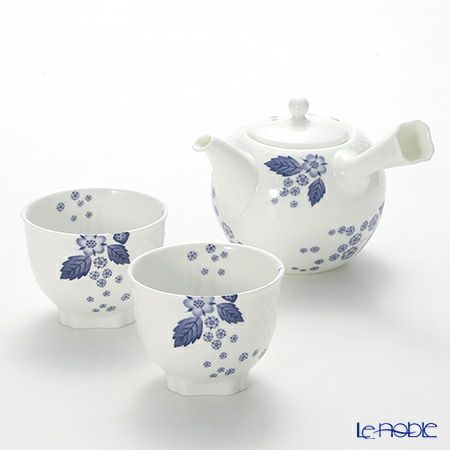 ウェッジウッド（Wedgwood） ストロベリーブルームインディゴ 2人用 ジャパニーズティーセット（ソーサー無し）