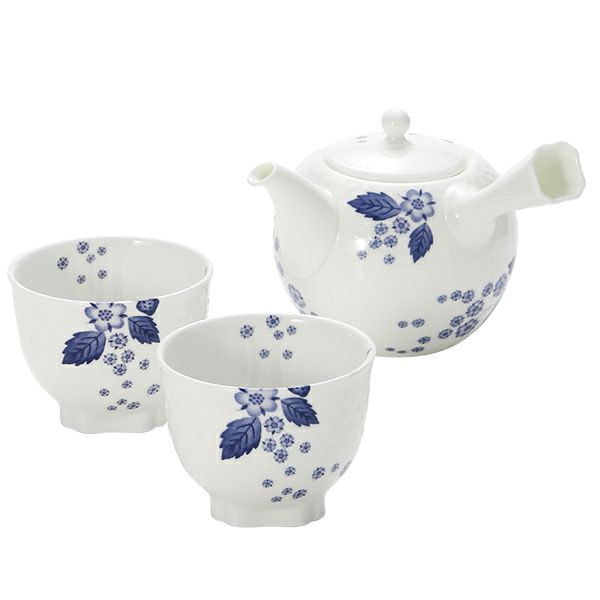 ウェッジウッド（Wedgwood） ストロベリーブルームインディゴ 2人用 ジャパニーズティーセット（ソーサー無し）