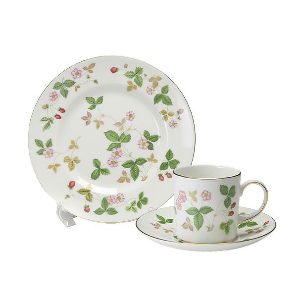 ウェッジウッド（Wedgwood） ワイルドストロベリー トリオセット コーヒー／キャン