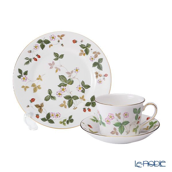 ウェッジウッド（Wedgwood） ワイルドストロベリー トリオセット ティー／デルフィ