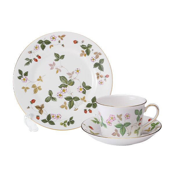 ウェッジウッド（Wedgwood） ワイルドストロベリー トリオセット ティー／デルフィ