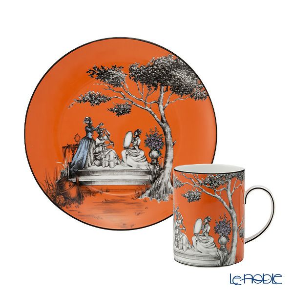 ウェッジウッド（Wedgwood） シーラ・ブリッジス プレート 20cm ＆マグカップ 2ピースセット ヴァニティ