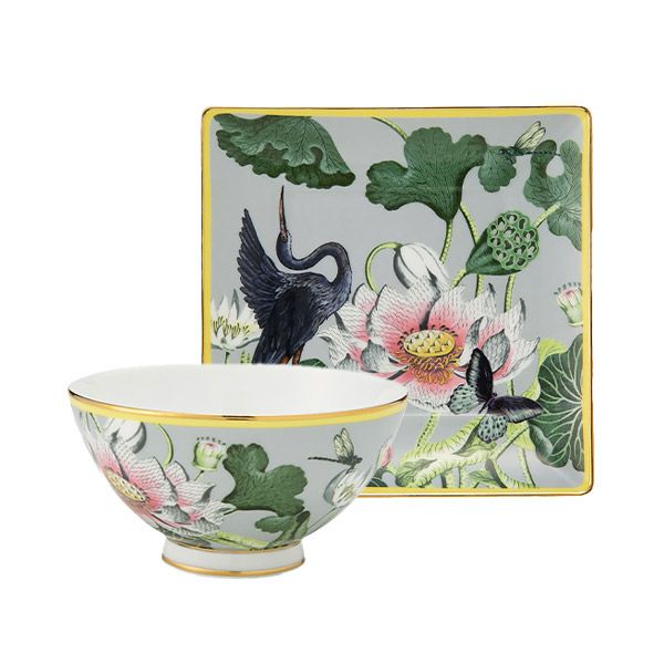ウェッジウッド（Wedgwood） ワンダーラスト ウォーターリリー スモールボウル＆スクエアトレイ セット