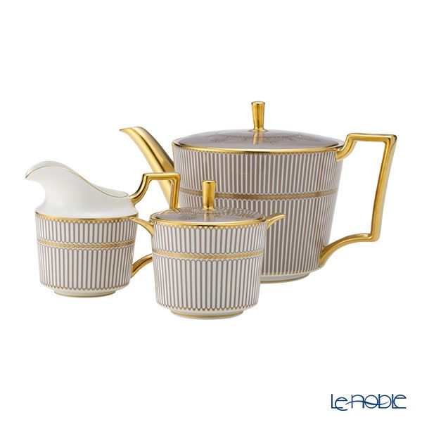 ウェッジウッド（Wedgwood） アンセミオン グレイ ティーポット＆シュガー＆クリーマー 3点セット