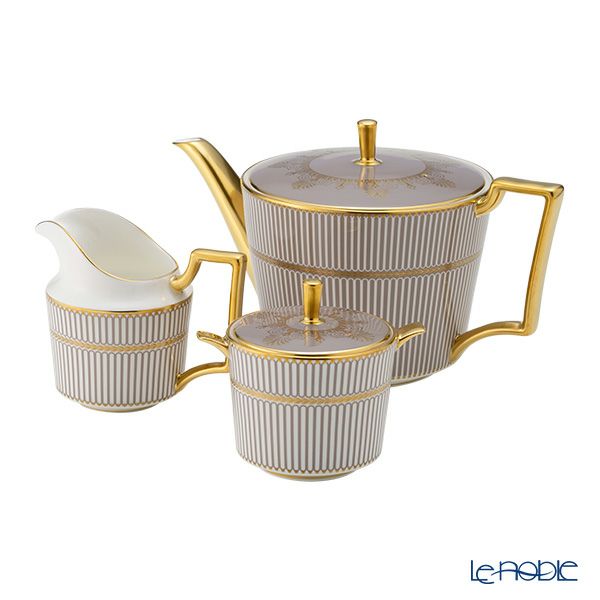 ウェッジウッド（Wedgwood） アンセミオン グレイ ティーポット＆シュガー＆クリーマー 3点セット