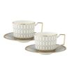 ウェッジウッド（Wedgwood） ルネッサンス グレイ（グレー） ティーカップ＆ソーサー 250ml ペア