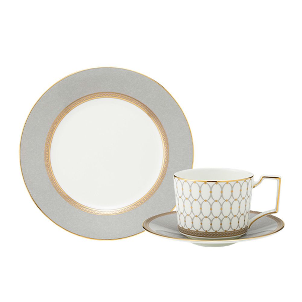 ウェッジウッド（Wedgwood） ルネッサンス グレイ（グレー） トリオセット ティー