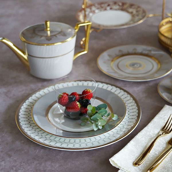 ウェッジウッド（Wedgwood） ルネッサンス グレイ（グレー） プレート 20cm ペア