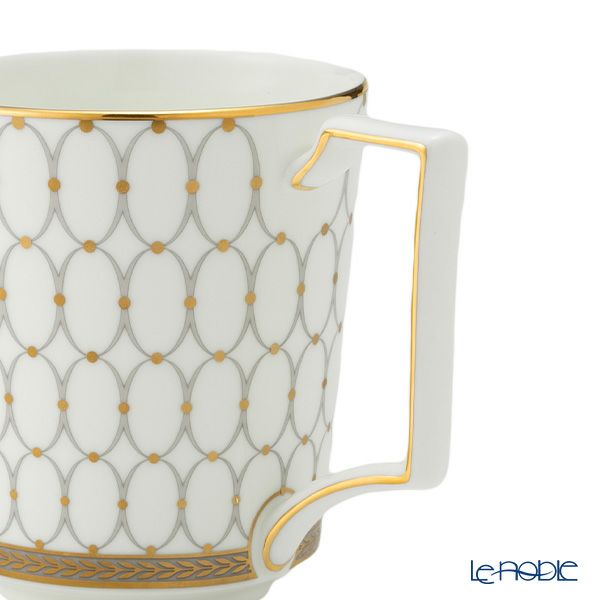 ウェッジウッド（Wedgwood） ルネッサンス グレイ（グレー）＆ゴールド（ブルー） マグカップ 300ml ペア