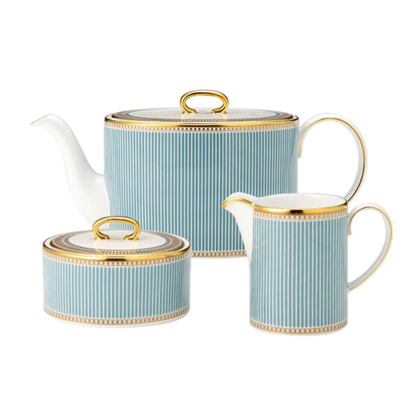 ウェッジウッド（Wedgwood） ヘリア ティーポット ＆ シュガーボックス ＆ クリーマー 3点セット